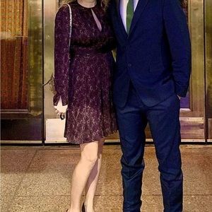 Equipment burgundy print dress Size 8